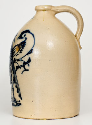 Rare J. & E. NORTON / BENNINGTON, VT Three-Gallon Stoneware Jug w/ Cobalt Double Pheasant