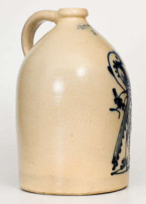 Rare J. & E. NORTON / BENNINGTON, VT Three-Gallon Stoneware Jug w/ Cobalt Double Pheasant
