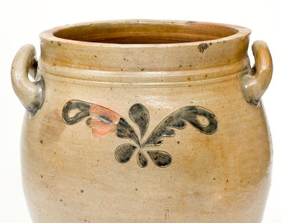 Rare C. CROLIUS / MANUFACTURER / MANHATTAN WELLS / NEW-YORK Stoneware Jar