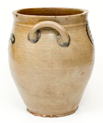 Rare C. CROLIUS / MANUFACTURER / MANHATTAN WELLS / NEW-YORK Stoneware Jar