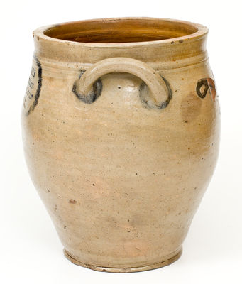 Rare C. CROLIUS / MANUFACTURER / MANHATTAN WELLS / NEW-YORK Stoneware Jar