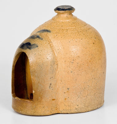 Small-Sized Cobalt-Decorated Stoneware Chicken Waterer