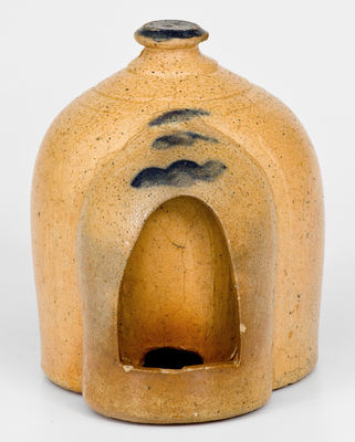 Small-Sized Cobalt-Decorated Stoneware Chicken Waterer