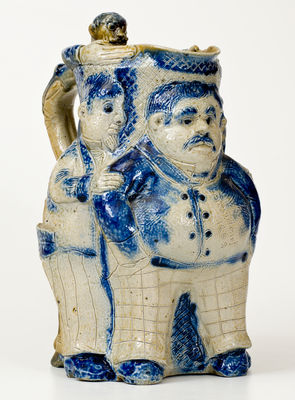 Extremely Important Anna Pottery President Grover Cleveland Pitcher