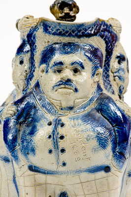 Extremely Important Anna Pottery President Grover Cleveland Pitcher