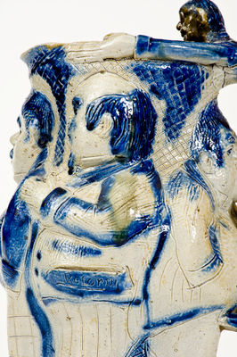 Extremely Important Anna Pottery President Grover Cleveland Pitcher