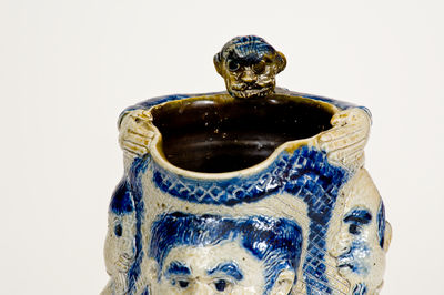 Extremely Important Anna Pottery President Grover Cleveland Pitcher