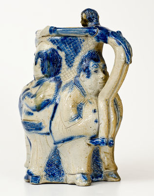 Extremely Important Anna Pottery President Grover Cleveland Pitcher