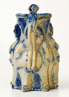 Extremely Important Anna Pottery President Grover Cleveland Pitcher