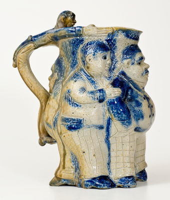 Extremely Important Anna Pottery President Grover Cleveland Pitcher