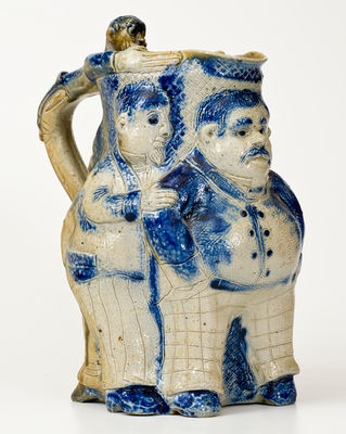 Extremely Important Anna Pottery President Grover Cleveland Pitcher