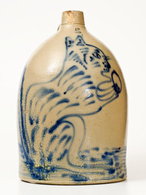 Outstanding New York State Five-Gallon Stoneware Squirrel Jug