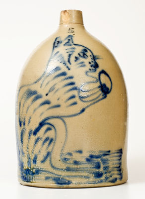 Outstanding New York State Five-Gallon Stoneware Squirrel Jug