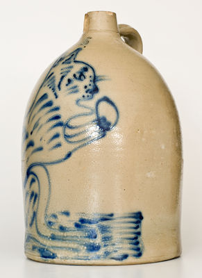 Outstanding New York State Five-Gallon Stoneware Squirrel Jug