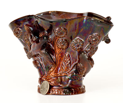 Exceptional Anthony Baecher / Bacher (Winchester, VA) 1870 Redware Vase