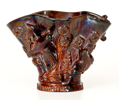 Exceptional Anthony Baecher / Bacher (Winchester, VA) 1870 Redware Vase