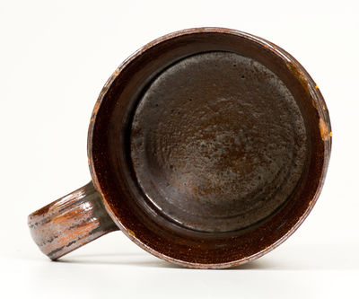 Exceptional Redware Mug with Elaborate Slip Decoration, probably Alamance County, North Carolina