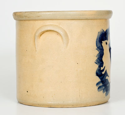 Extremely Rare Stoneware Crock w/ Stenciled Rabbit Design, att. Somerset Potters Works, Massachusetts