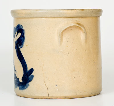 Extremely Rare Stoneware Crock w/ Stenciled Rabbit Design, att. Somerset Potters Works, Massachusetts