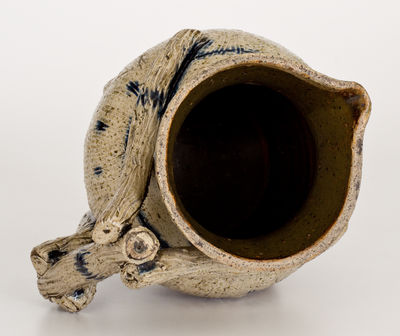 Exceptional Rustic Ohio Stoneware Pitcher Inscribed