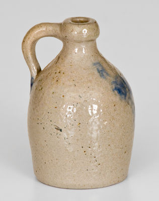 Scarce Miniature Cobalt-Decorated Stoneware Jug, Northeastern U.S. origin, c1850-80