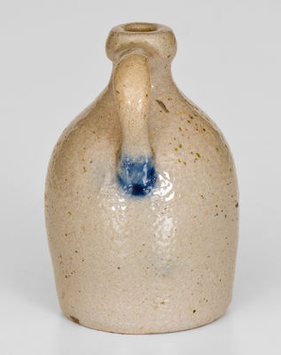 Scarce Miniature Cobalt-Decorated Stoneware Jug, Northeastern U.S. origin, c1850-80