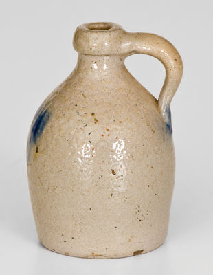 Scarce Miniature Cobalt-Decorated Stoneware Jug, Northeastern U.S. origin, c1850-80