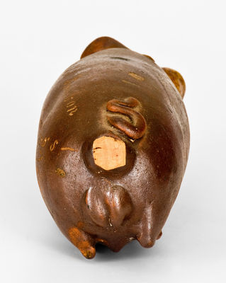 Anna Pottery Early-Period Stoneware Pig Flask, circa 1865