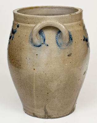 Exceptional DAVID MORGAN / NEW YORK Stoneware Jar w/ Elaborate Swag and Heart Designs