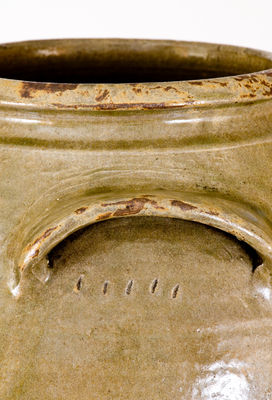 5 Gal. attrib. Collin Rhodes, Edgefield District, SC Stoneware Jar w/ Two-Color Slip Decoration