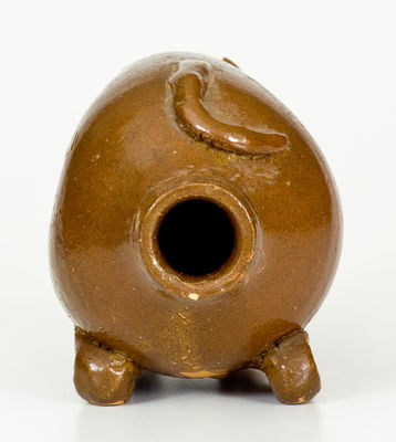 Glazed Southern Stoneware Pig Flask
