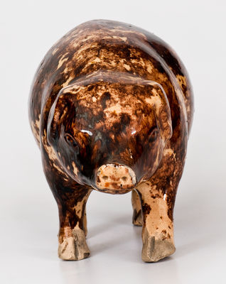 Rare Large-Sized BIELER'S RONNY CLUB Rockingham Pig Bottle