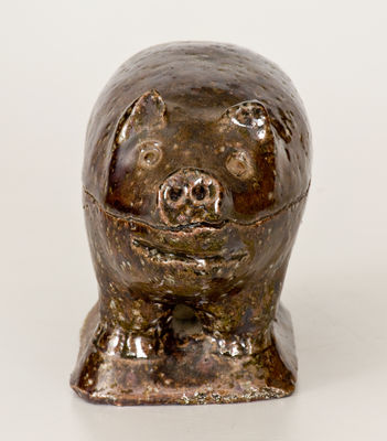 Sewertile Figure of a Pig, Dated 1920, Midwestern U.S. origin