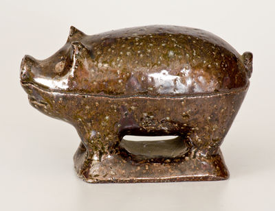 Sewertile Figure of a Pig, Dated 1920, Midwestern U.S. origin