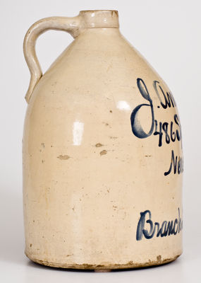 Scarce Two-Gallon Newark, NJ Advertising Jug, attrib. Fulper Pottery, Flemington