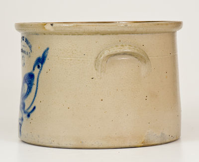 Two-Gallon FULPER BROS. / FLEMINGTON, N.J. Stoneware Cake Crock w/ Bird Decoration