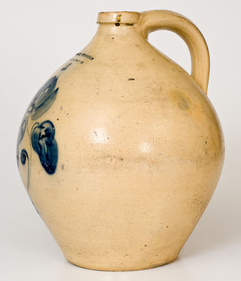 Two-Gallon NORTON & FENTON / BENNINGTON VT Stoneware Jug, circa 1843-1847