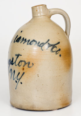 Two-Gallon Kingston, New York Stoneware Advertising Jug