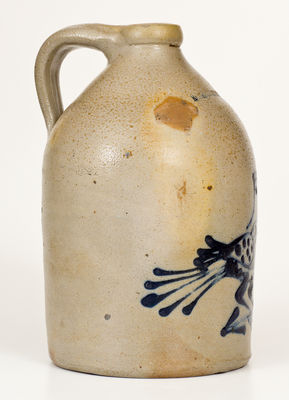 One-Gallon W.ROBERTS / BINGHAMTON, NY Stoneware Bird Jug