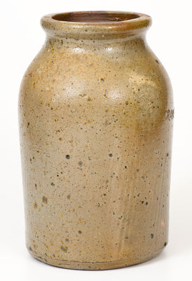 Rare CRANSTON Salt-Glazed Stoneware Lidded Jar (Denton County, Texas)