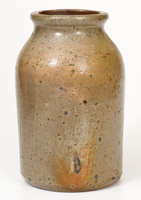 Rare CRANSTON Salt-Glazed Stoneware Lidded Jar (Denton County, Texas)