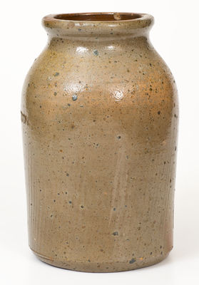 Rare CRANSTON Salt-Glazed Stoneware Lidded Jar (Denton County, Texas)