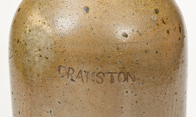 Rare CRANSTON Salt-Glazed Stoneware Lidded Jar (Denton County, Texas)