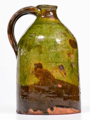 Fine Copper-Glazed Redware Jug, Northeastern U.S. origin, second or third quarter 19th century