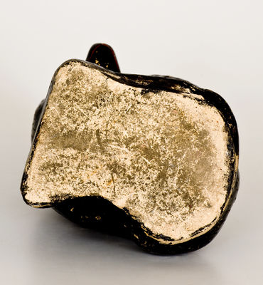 Exceptional Cold-Painted Stoneware Spaniel Doorstop, attrib. Bagnall Pottery, Newcomerstown, Ohio