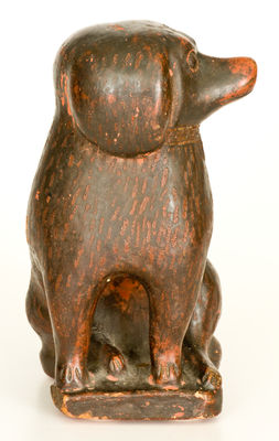 Cold-Painted Spaniel Doorstop attrib. George Bagnall Pottery, Newcomerstown, Ohio