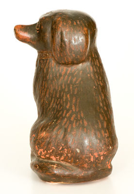 Cold-Painted Spaniel Doorstop attrib. George Bagnall Pottery, Newcomerstown, Ohio