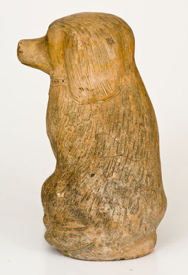 Stoneware Spaniel Doorstop attrib. George Bagnall Pottery, Newcomerstown, OH