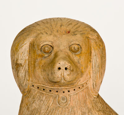 Stoneware Spaniel Doorstop attrib. George Bagnall Pottery, Newcomerstown, OH