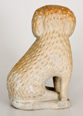Cold-Painted Stoneware Spaniel Doorstop, George Bagnall Pottery, Newcomerstown, Ohio
